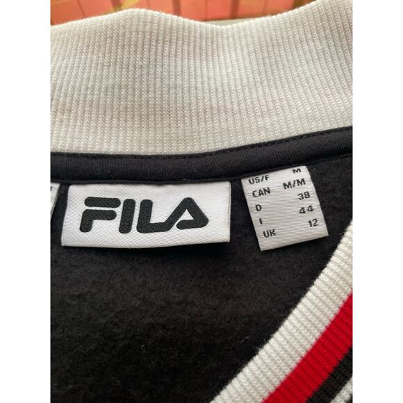 Fila SweatShirt Varsity Style V Neck Sweater School Preppy Aesthetic - Picture 6 of 7